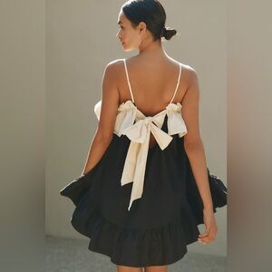 Anthropologie Ruffle Poplin Babydoll Dress